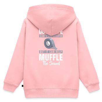 Idioten Arbeit Böse Provokation - Kinder Premium Organic Zip Hoodie - Rosa - Hinten - AI Model Kid Female (0cm)