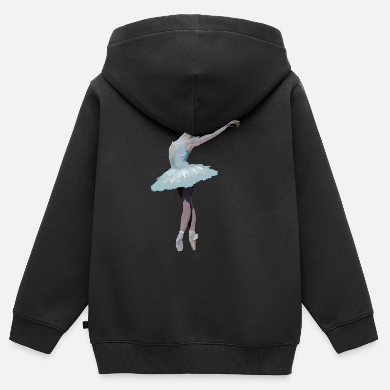 Classical dancer - Kids Premium Organic Zip-up Hoodie - black