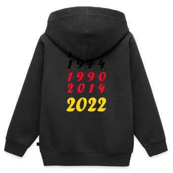 Nationalmannschaft Deutschland Fußball Weltmeister - Kinder Premium Organic Zip Hoodie - Schwarz - Hinten - AI Model Kid Male (0cm)