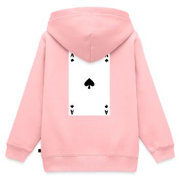 Ace Leaf - Image - Sweat Premium à capuche zippé enfant bio - rose - Dos - AI Model Kid Female (0cm)
