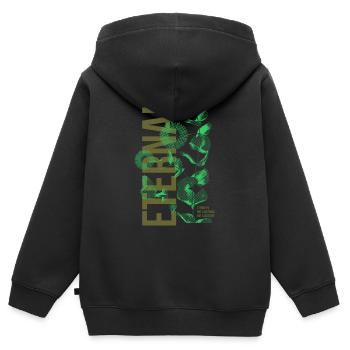 Eternal Streetwear - Kinder Premium Organic Zip Hoodie - Schwarz - Hinten - AI Model Kid Male (0cm)