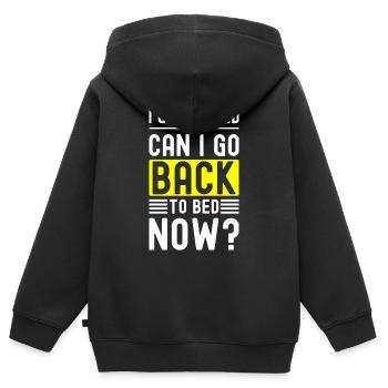 Bachelor Ecole Campus Universitaire - Sweat Premium à capuche zippé enfant bio - noir - Dos - AI Model Kid Male (0cm)
