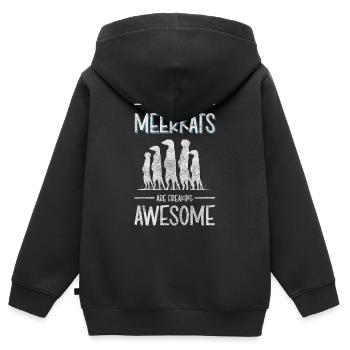 Wildtier Zoo Fell - Kinder Premium Organic Zip Hoodie - Schwarz - Hinten - AI Model Kid Male (0cm)