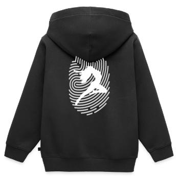 Dancing Dance Music - Kids Premium Organic Zip-up Hoodie - black - Back - AI Model Kid Male (0cm)