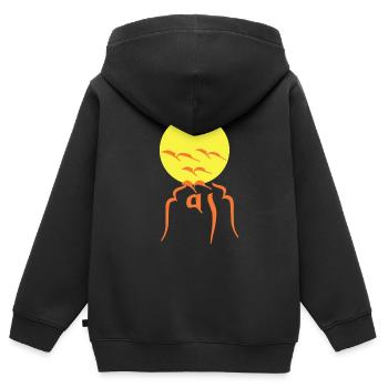 Free Tibet in tibetisch " Bod = Tibet " Freiheit - Kinder Premium Organic Zip Hoodie - Schwarz - Hinten - AI Model Kid Male (0cm)