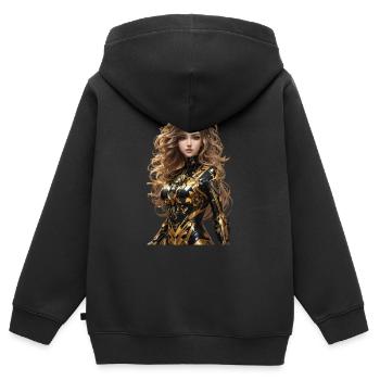 Anime - Kinder Premium Organic Zip Hoodie - Schwarz - Hinten - AI Model Kid Male (0cm)