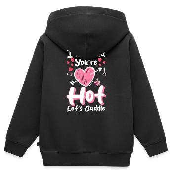 Câlins Câlins Tendresse Famille - Sweat Premium à capuche zippé enfant bio - noir - Dos - AI Model Kid Male (0cm)