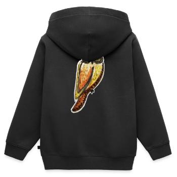 Owl - Nachteule - Süße Eule ~ Hi du alte Nachteule - Kinder Premium Organic Zip Hoodie - Schwarz - Hinten - AI Model Kid Male (0cm)