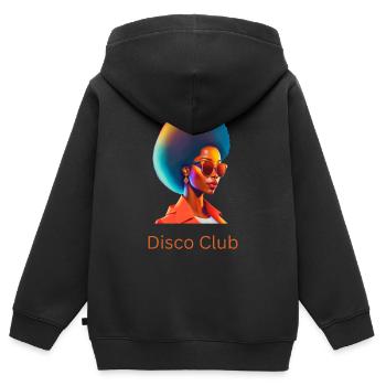 Disco Club Vol. 4 - Kinder Premium Organic Zip Hoodie - Schwarz - Hinten - AI Model Kid Male (0cm)