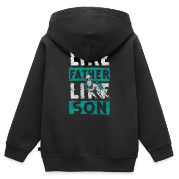 Motorrad Motocross Trail Gelände - Kinder Premium Organic Zip Hoodie - Schwarz - Hinten - AI Model Kid Male (0cm)