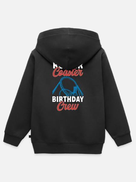 Achterbahn Rollercoaster Freizeitpark - Kinder Premium Organic Zip Hoodie - Schwarz