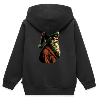 Artistes du Père Noël | Saint-Nicolas Acteur - Sweat Premium à capuche zippé enfant bio - noir - Dos - AI Model Kid Male (0cm)