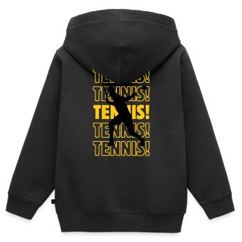 Tennis, Tennis, Tennis - Kinder Premium Organic Zip Hoodie - Schwarz - Hinten - AI Model Kid Male (0cm)