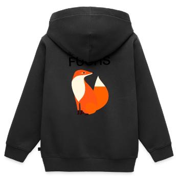 Ich Bin Halt Ein Fuchs - Kinder Premium Organic Zip Hoodie - Schwarz - Hinten - AI Model Kid Male (0cm)