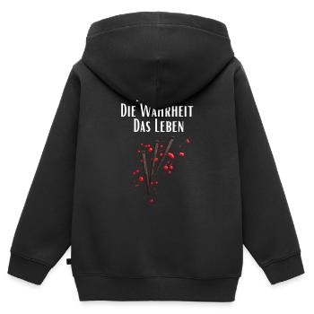 Der Weg Die Wahrheit Das Leben - Kinder Premium Organic Zip Hoodie - Schwarz - Hinten - AI Model Kid Male (0cm)