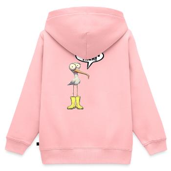 Guten Tach Möwe Lustiger Spruch Witzig Spruch - Kinder Premium Organic Zip Hoodie - Rosa - Hinten - AI Model Kid Female (0cm)