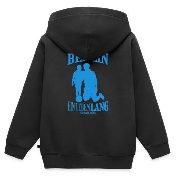 Berlin Fußball Tradition Geschenk - Kinder Premium Organic Zip Hoodie - Schwarz - Hinten - AI Model Kid Male (0cm)