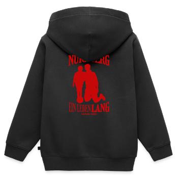 Nürnberg Fußball Tradition Geschenk - Kinder Premium Organic Zip Hoodie - Schwarz - Hinten - AI Model Kid Male (0cm)