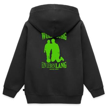 Cadeau pour les fans de football de Hambourg - Sweat Premium à capuche zippé enfant bio - noir - Dos - AI Model Kid Male (0cm)