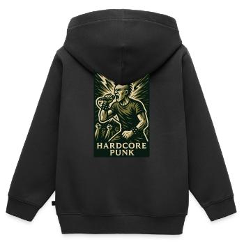 Punk hardcore (Carte VIII) - Sweat Premium à capuche zippé enfant bio - noir - Dos - AI Model Kid Male (0cm)