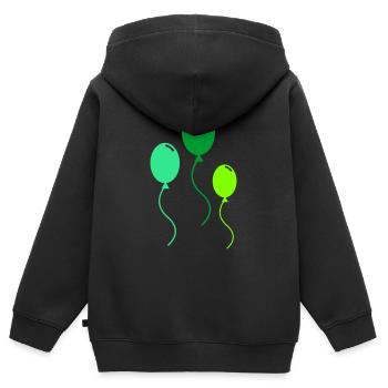 luftballons - Kinder Premium Organic Zip Hoodie - Schwarz - Hinten - AI Model Kid Male (0cm)
