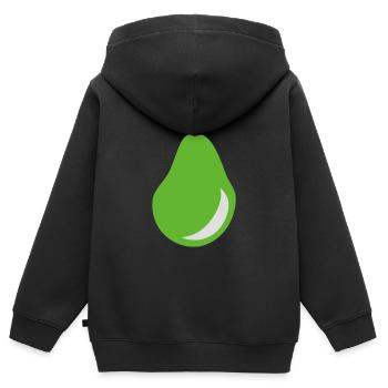 Birne - Obst - Kinder Premium Organic Zip Hoodie - Schwarz - Hinten - AI Model Kid Male (0cm)