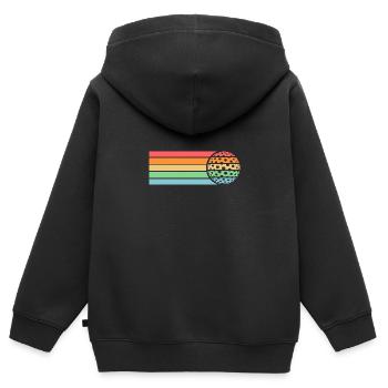 Golfspieler Golf - Kinder Premium Organic Zip Hoodie - Schwarz - Hinten - AI Model Kid Male (0cm)