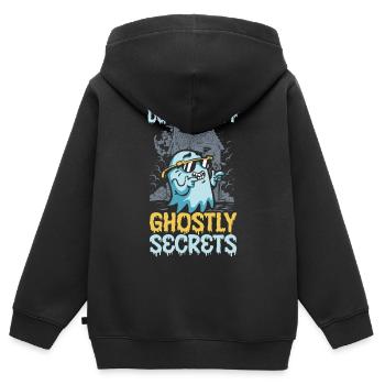 Geisterhafte Geheimnisse abstauben Hausmeister Hal - Kinder Premium Organic Zip Hoodie - Schwarz - Hinten - AI Model Kid Male (0cm)
