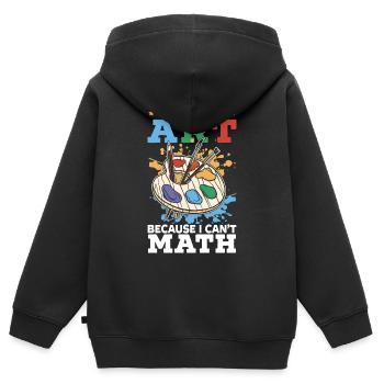 Étudiant en art Art artistique Art au pinceau - Sweat Premium à capuche zippé enfant bio - noir - Dos - AI Model Kid Male (0cm)