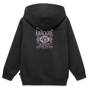 Knackige 45 Geburtstag witzig - Kinder Premium Organic Zip Hoodie - Schwarz - Hinten - AI Model Kid Male (0cm)