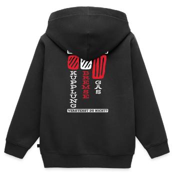 Fahrlehrer Fahrschule Führerschein - Kinder Premium Organic Zip Hoodie - Schwarz - Hinten - AI Model Kid Male (0cm)