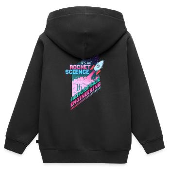 Es ist nicht Rocket Science, es ist Aerospace - Kinder Premium Organic Zip Hoodie - Schwarz - Hinten - AI Model Kid Male (0cm)
