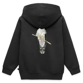 Coucou - Sweat Premium à capuche zippé enfant bio - noir - Dos - AI Model Kid Male (0cm)