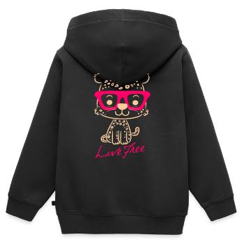 Leopard - Kinder Premium Organic Zip Hoodie - Schwarz - Hinten - AI Model Kid Male (0cm)
