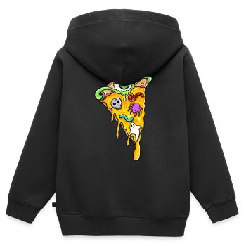 Creepy Horror Pizza Tranches Skull Spider - Sweat Premium à capuche zippé enfant bio - noir - Dos - AI Model Kid Male (0cm)