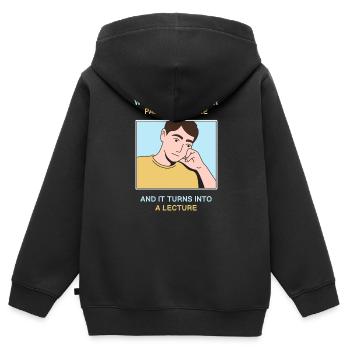 Parents Design für junge stolze Pinoys - Kinder Premium Organic Zip Hoodie - Schwarz - Hinten - AI Model Kid Male (0cm)