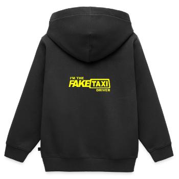 Fake Taxi Driver - Kinder Premium Organic Zip Hoodie - Schwarz - Hinten - AI Model Kid Male (0cm)