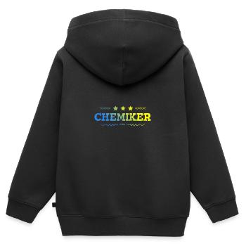 Chemiker Beruf - Kinder Premium Organic Zip Hoodie - Schwarz - Hinten - AI Model Kid Male (0cm)