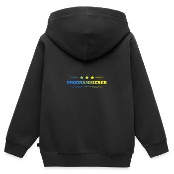 Programmierer Beruf - Kinder Premium Organic Zip Hoodie - Schwarz - Hinten - AI Model Kid Male (0cm)