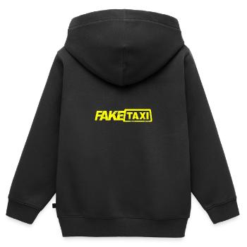 Fake Taxi Driver - Kinder Premium Organic Zip Hoodie - Schwarz - Hinten - AI Model Kid Male (0cm)