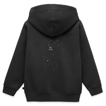 Here we are ! - Sweat Premium à capuche zippé enfant bio - noir - Dos - AI Model Kid Male (0cm)