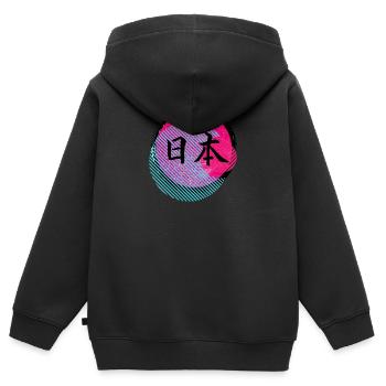 Tokyo, capitale du Japon - Sweat Premium à capuche zippé enfant bio - noir - Dos - AI Model Kid Male (0cm)