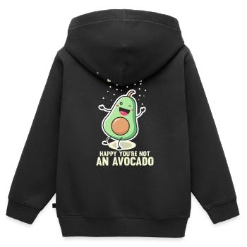 Du kannst nicht jeden glücklich machen Du bist kei - Kinder Premium Organic Zip Hoodie - Schwarz - Hinten - AI Model Kid Male (0cm)