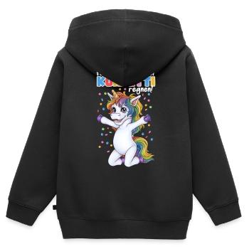 Einhorn Party Konfetti Karneval Geburtstag Kinder - Kinder Premium Organic Zip Hoodie - Schwarz - Hinten - AI Model Kid Male (0cm)