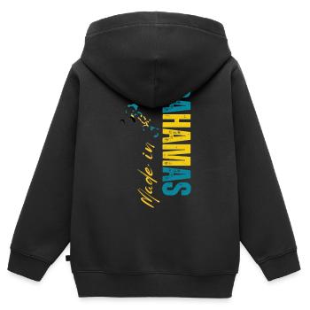 Hergestellt auf den Bahamas, geboren auf den Bahamas - Kinder Premium Organic Zip Hoodie - Schwarz - Hinten - AI Model Kid Male (0cm)
