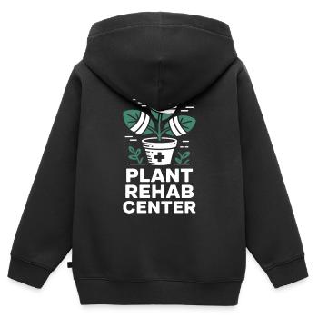 Plant Rehab Center Pflanzenretter Pfnaze - Kinder Premium Organic Zip Hoodie - Schwarz - Hinten - AI Model Kid Male (0cm)