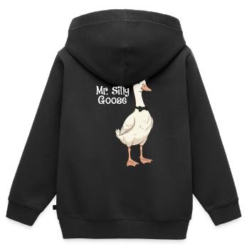 Mr. Dumme Gans Lustiger Bräutigam-Hochzeitshumor - Kinder Premium Organic Zip Hoodie - Schwarz - Hinten - AI Model Kid Male (0cm)