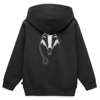 Dacks - Sweat Premium à capuche zippé enfant bio - noir - Dos - AI Model Kid Male (0cm)