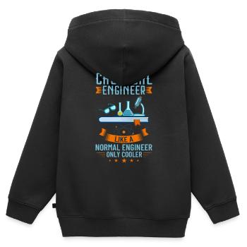 Chemical Engineer Chemical Engineering Science - Kids Premium Organic Zip-up Hoodie - black - Back - AI Model Kid Male (0cm)