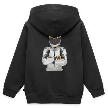 Motorcycle Lifestyle / Motorrad / Motorräder biker - Kinder Premium Organic Zip Hoodie - Schwarz - Hinten - AI Model Kid Male (0cm)
